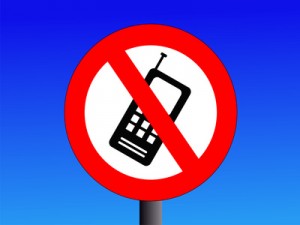 no mobile phones sign