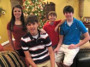 (L-R) Carlie, Harrison, Evan, and Cole